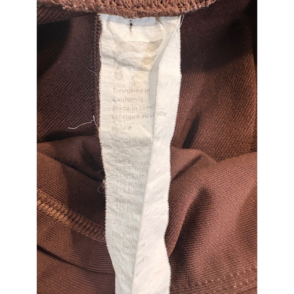Fabletics Womens Brown High Waisted Pocket Leggings Athletic Yoga Pants Small - Picture 3 of 4